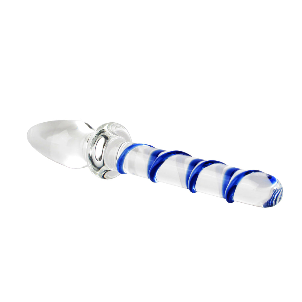 Blue Licorice Glass Dildo