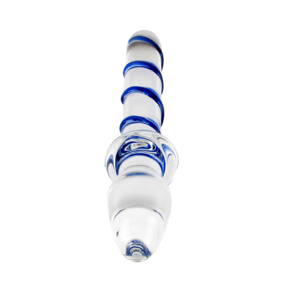 Blue Licorice Glass Dildo