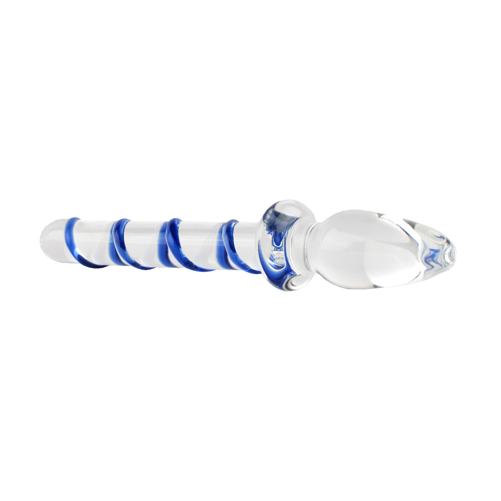 Blue Licorice Glass Dildo