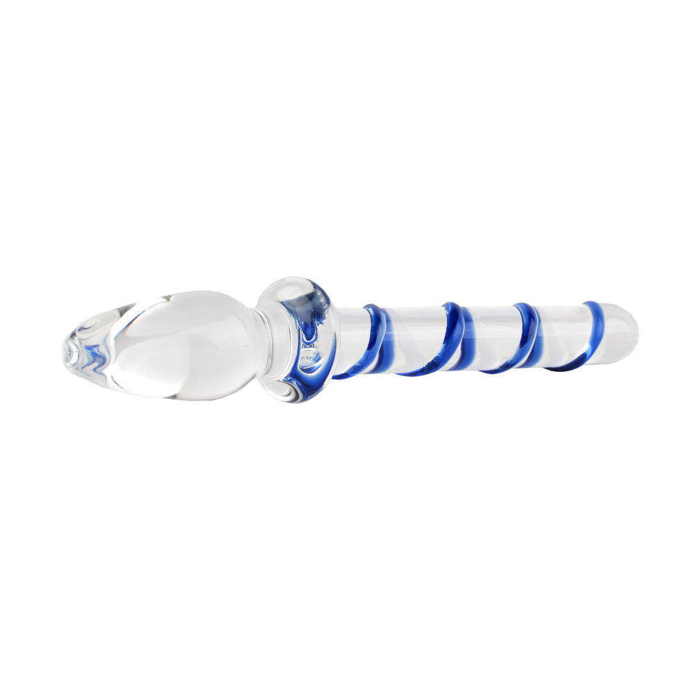 Blue Licorice Glass Dildo