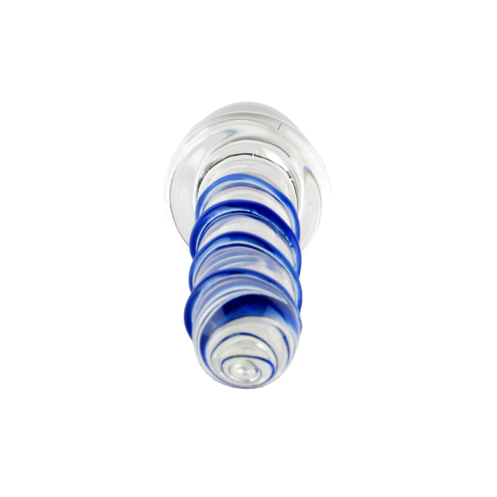 Blue Licorice Glass Dildo