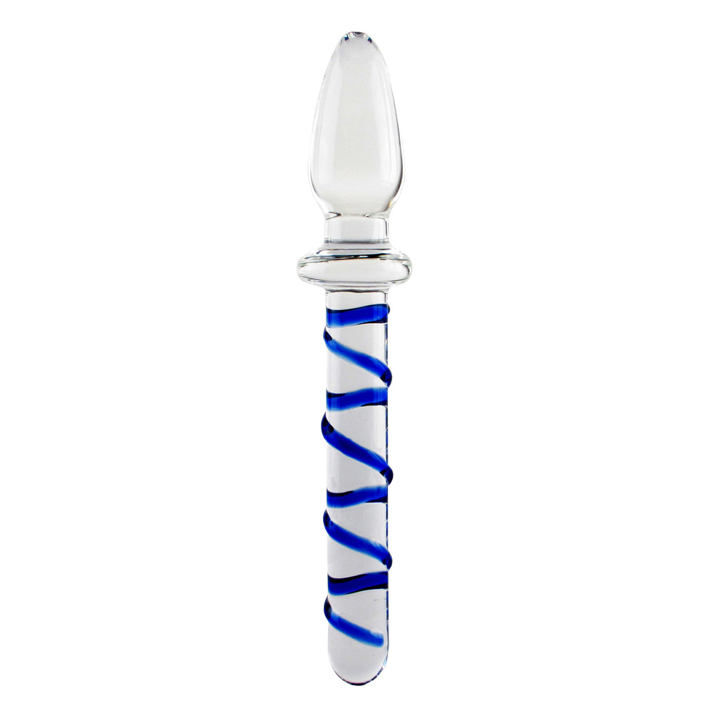 Blue Licorice Glass Dildo