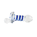 Butt Plug Glass Dildo Blue Berry