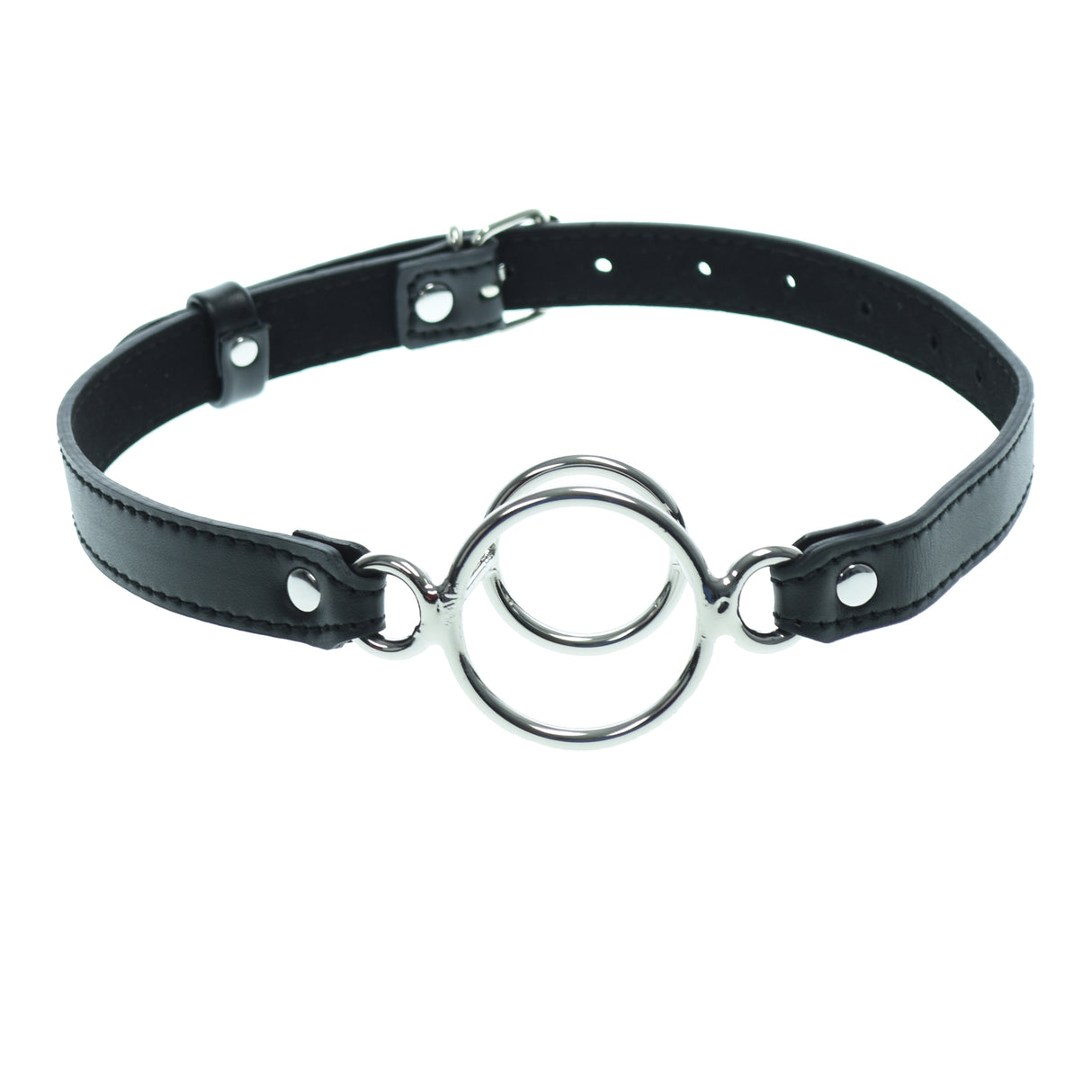 Black Deep Throat Double Ring Gag