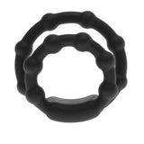 Double Ring Silicone Cock Ring With Knobs