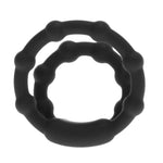 Double Ring Silicone Cock Ring With Knobs