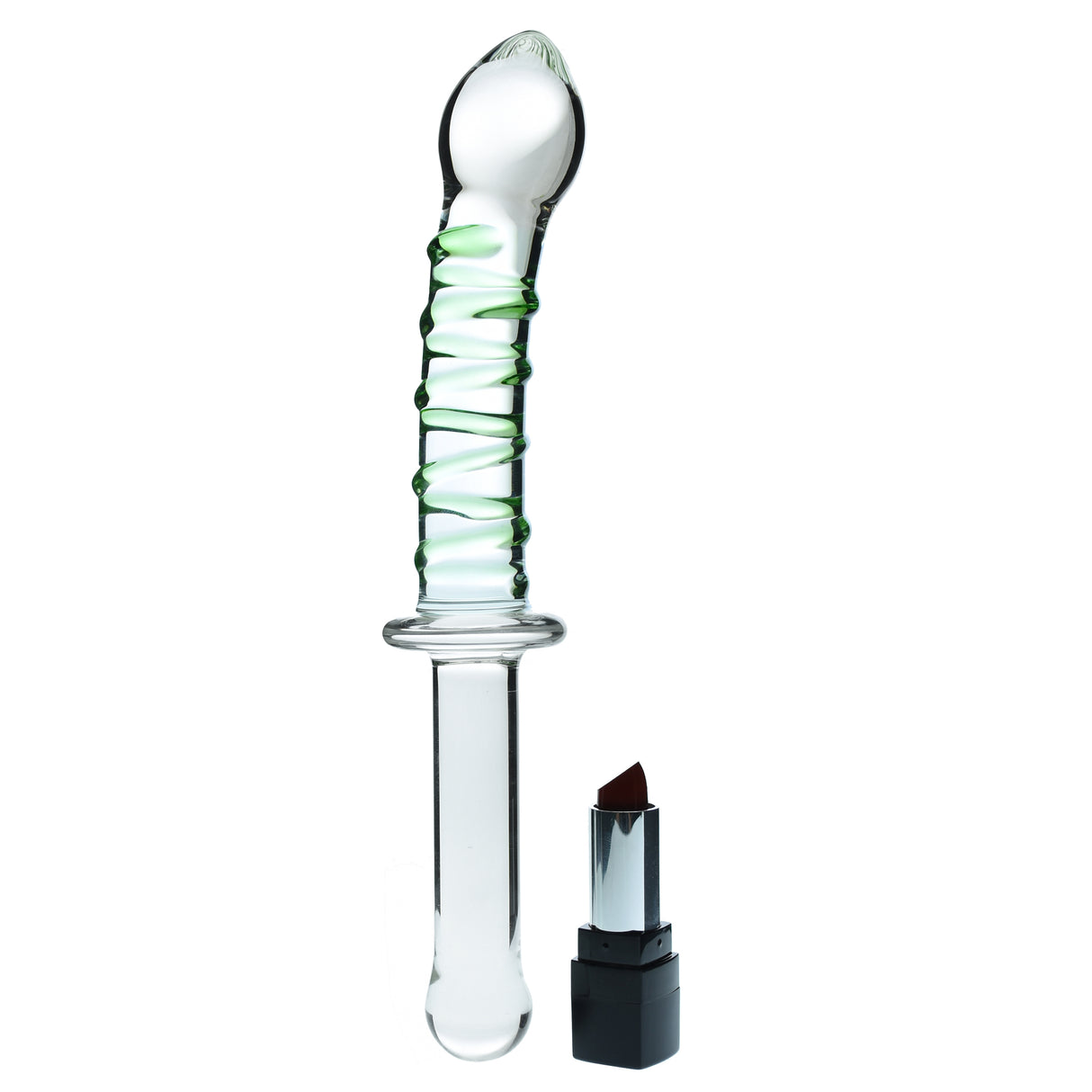 10 Inch Eco Ridge Glass Dildo