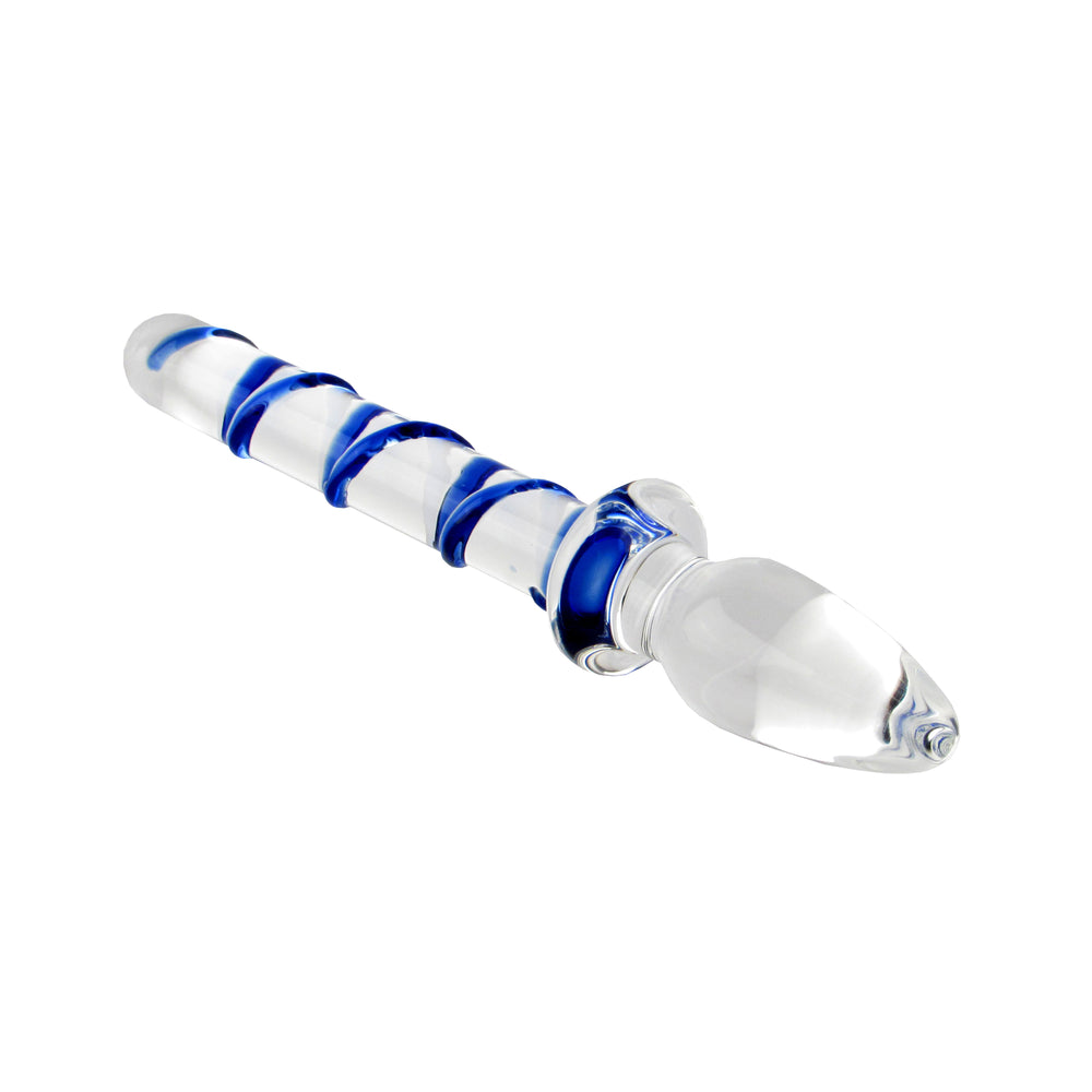 Blue Licorice Glass Dildo