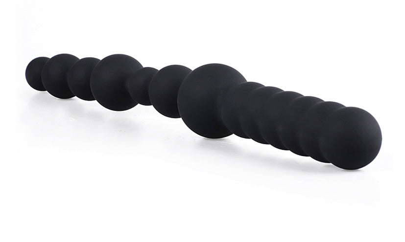 Large Black Anal Silicone Baton Dildo