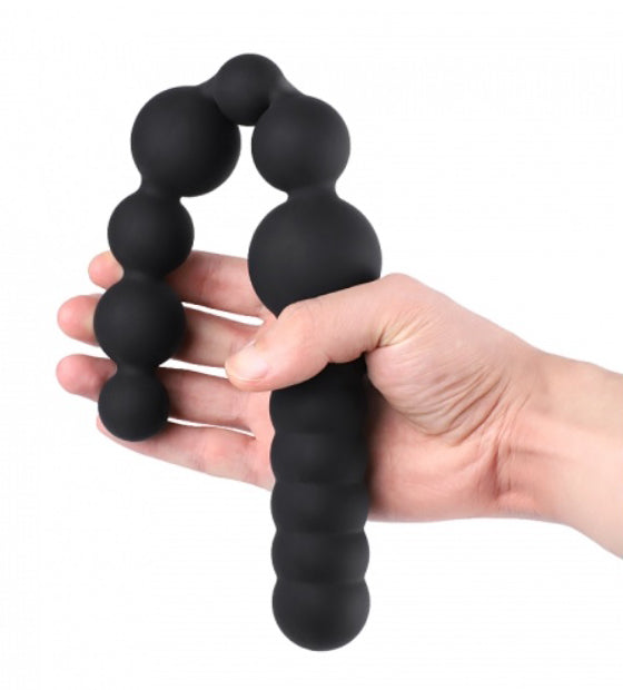 Large Black Anal Silicone Baton Dildo