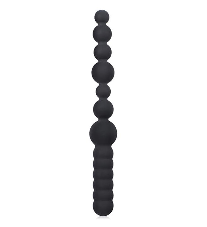 Large Black Anal Silicone Baton Dildo