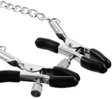 Leather Collar With Nipple Clamps