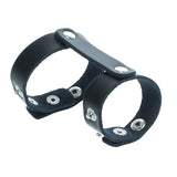 Leather Double Strap Cock Ring