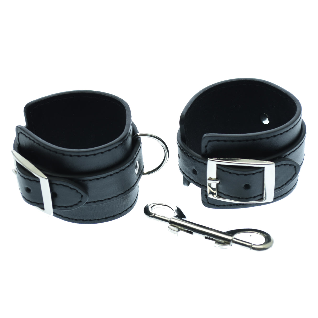 leather wrist restraints double bolt snap