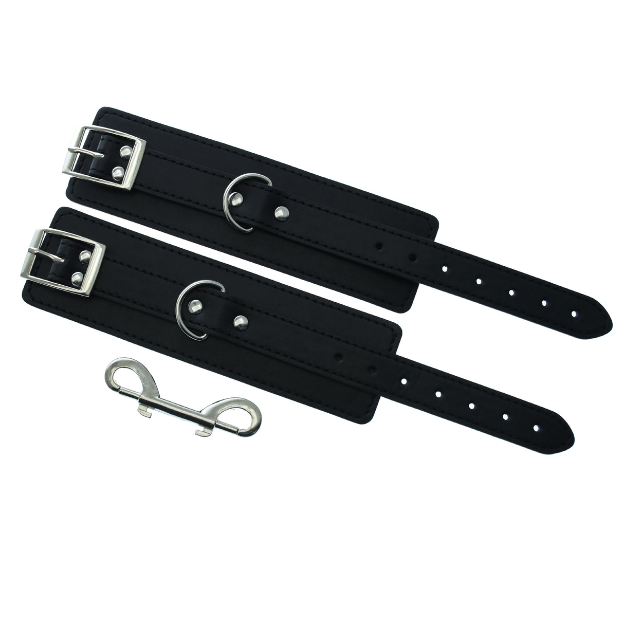 leather wrist restraints double bolt snap