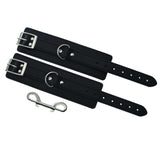 leather wrist restraints double bolt snap