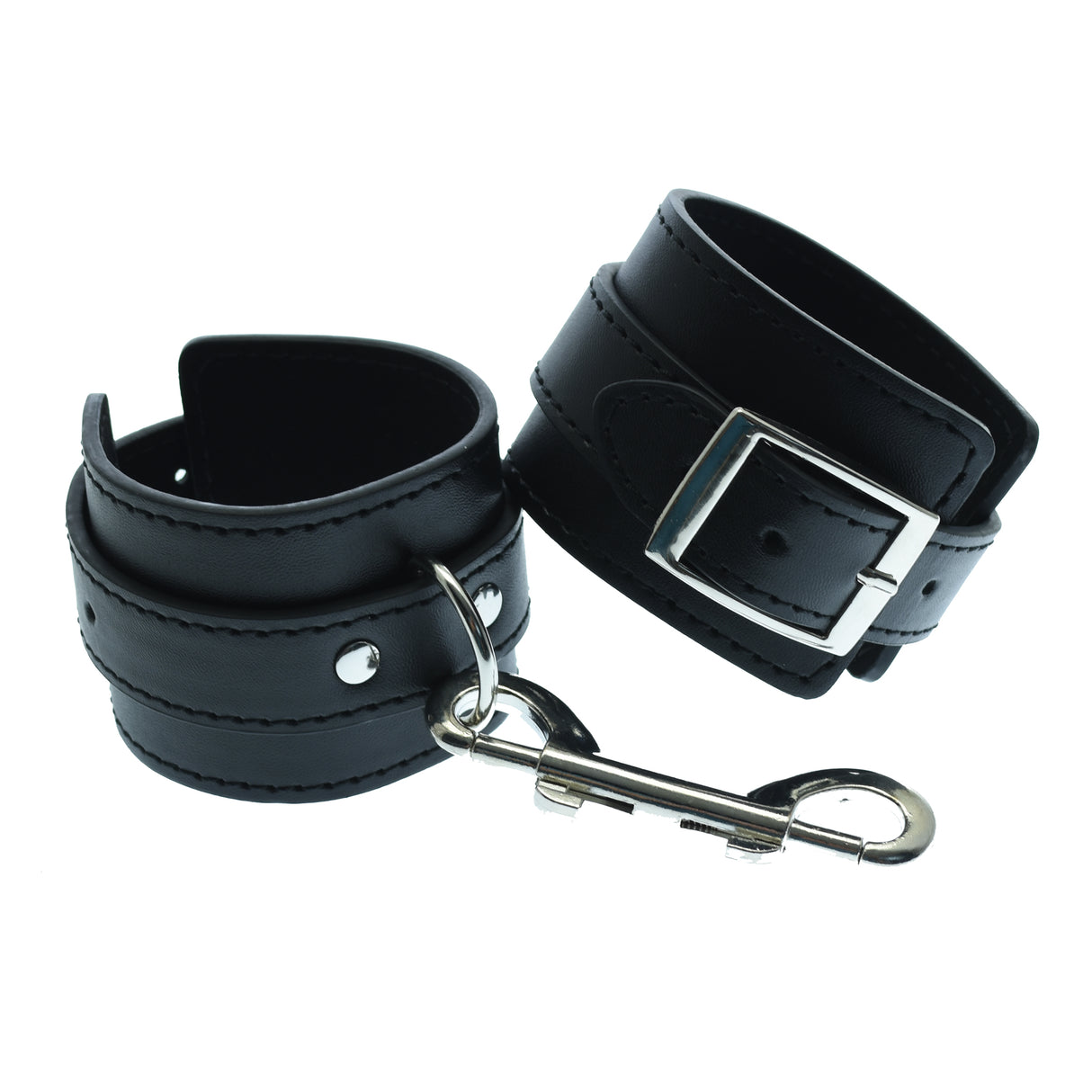 leather wrist restraints double bolt snap