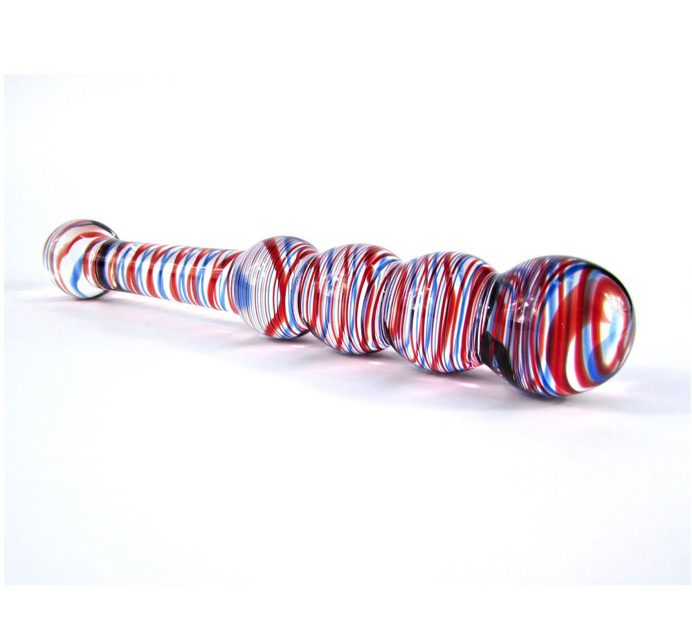 Multi Color Ring Glass Dildo