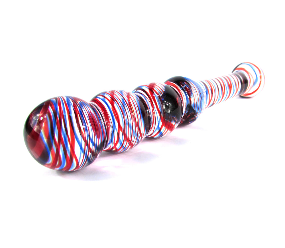 Multi Color Ring Glass Dildo
