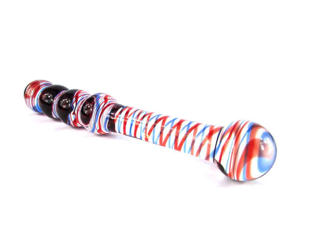 Multi Color Ring Glass Dildo