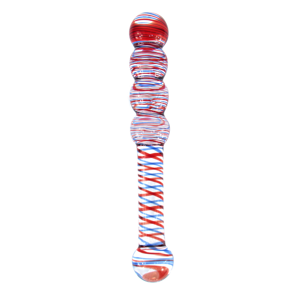 Multi Color Ring Glass Dildo