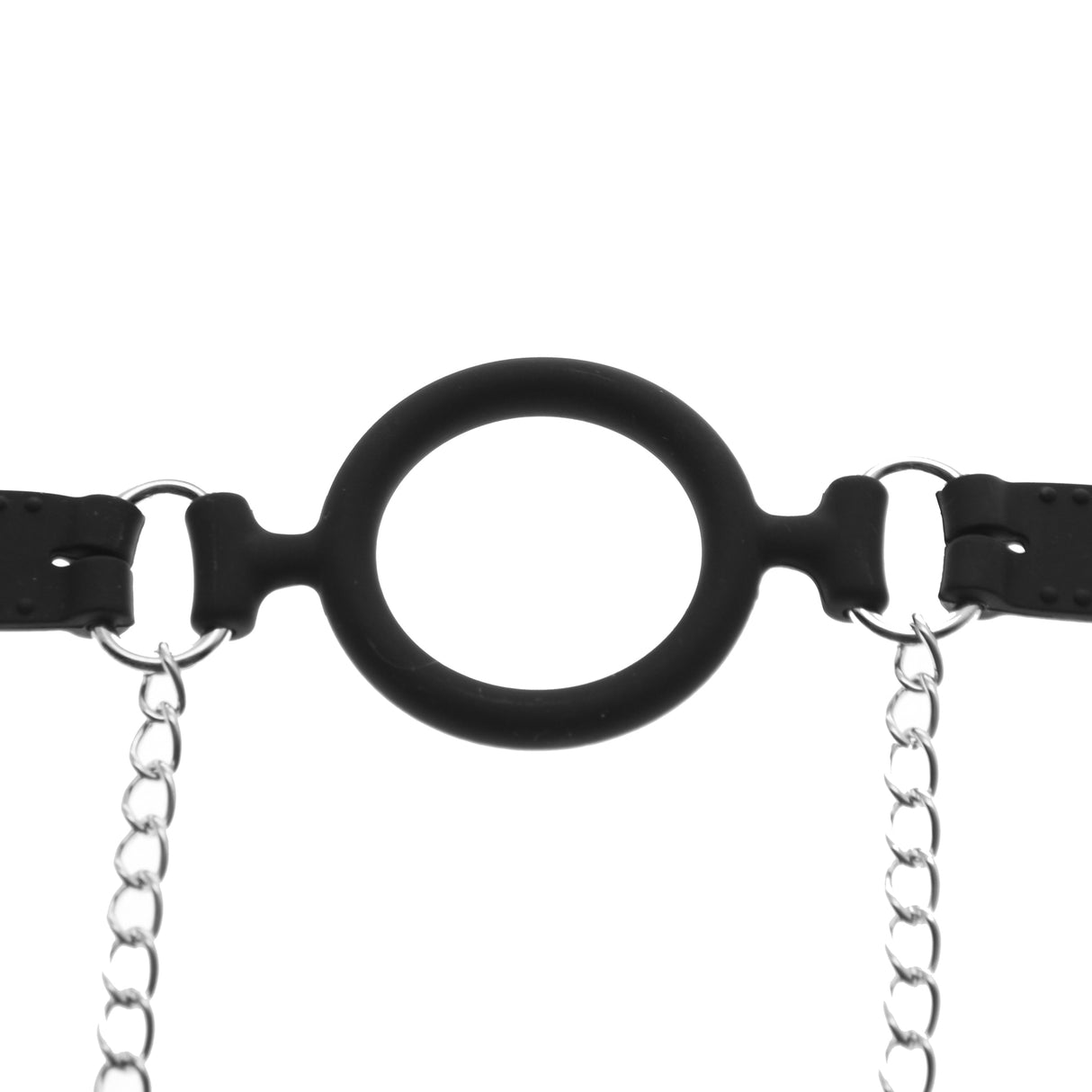 Silicone O Ring Gag With Nipple Clamps