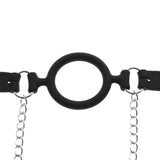 Silicone O Ring Gag With Nipple Clamps