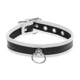 White Ribbon Bondage Neck Collar