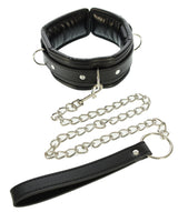 padded collar with leash bdsm bondage neck restraint