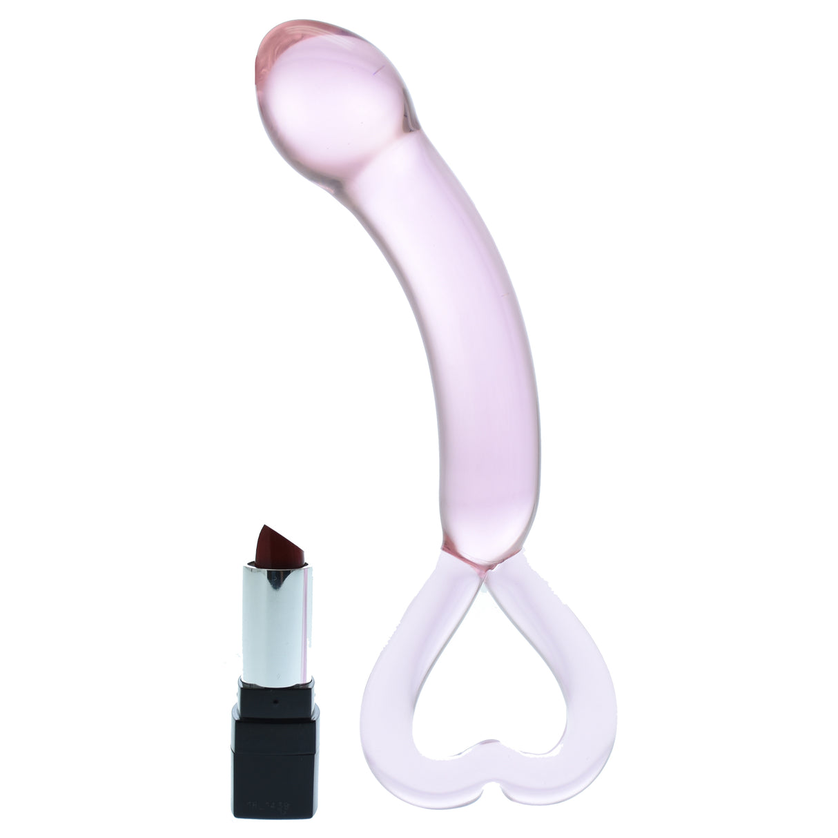 Pink Heart Glass Dildo