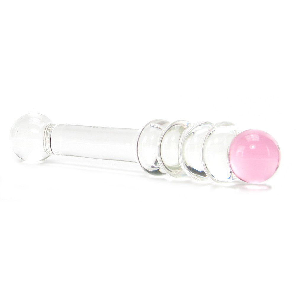 Pink Ring Glass Dildo