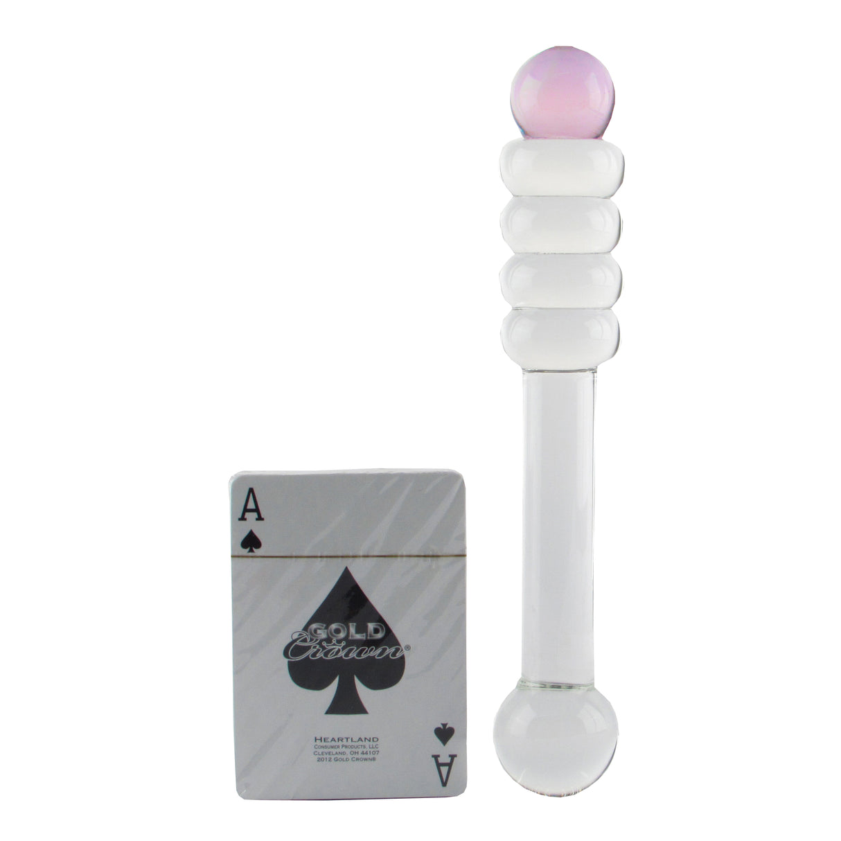 Pink Ring Glass Dildo