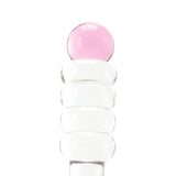 Pink Ring Glass Dildo