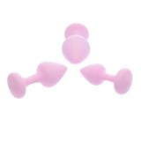 Pink Silicone Butt Plug Set