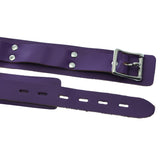 Purple Leather Neck Collar With Nipple Clamps