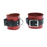 Strict Leather Black And Red lockable Wrist Restraints