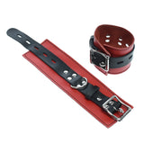 Strict Leather Black And Red lockable Wrist Restraints