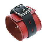 Strict Leather Black And Red lockable Wrist Restraints