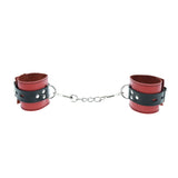 Strict Leather Black And Red lockable Wrist Restraints