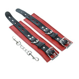 Strict Leather Black And Red lockable Wrist Restraints