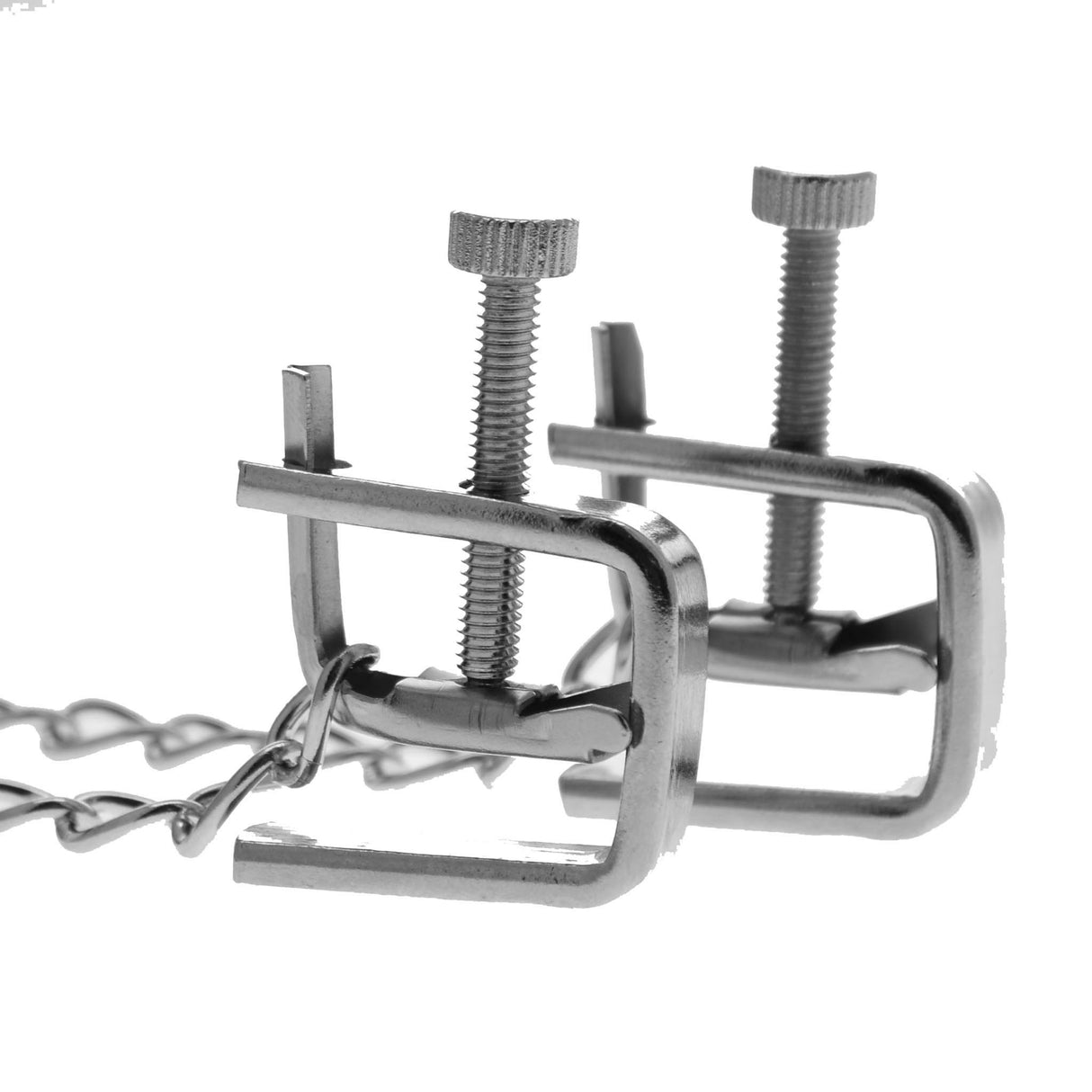 Vise Style Nipple Clamps With Chain